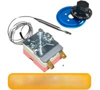 Axorafow Interruptor de termostato personalizable Calentador de 30 a 300 ° C Controlador de temperatura con panel de perilla 40 cm Control de calor estable de alambre (30-85 ° C)