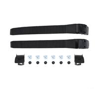 Axorafow Juego de 2 hebillas de repuesto para correa de patinaje en línea, Pp modificables para tener hebillas, clips, tornillos, tuercas, abrazaderas, patines (22 x 2 cm, negro) (A)