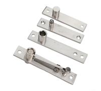 Axorafow Juego de bisagras pivotantes giratorias de 360° de acero inoxidable 304 para puertas ocultas de estanterías, puertas oscilantes secretas, herrajes para puerta superior e inferior (1 par)