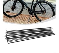 Axorafow Juego de radios de acero con pezones, juego de 24 piezas para ruedas de 26/27.5/29er de 0.08 pulgadas de diámetro, kit de radios de repuesto para ruedas de bicicleta de carretera de montaña