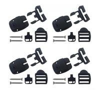 Axorafow Kit de reparación de pestillo de spa con llaves, pistas deslizantes y tornillos, cubiertas de repuesto negras, instalación no requiere corte