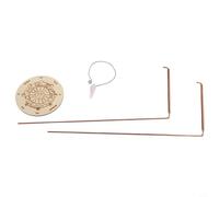 Axorafow Kit de varillas de radiestesia 99.9% puras con péndulo y hallazgo, detección de minerales, terapia energética y práctica de adivinación