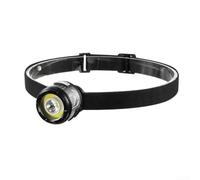 Axorafow Linterna frontal multifuncional con gancho magnético y clip de tapa: iluminación exterior de 300 mAh para acampar - 6 modos de manos - funcionamiento gris trabajo recargable