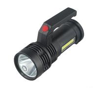 Axorafow Linterna LED recargable 12000lm 3w que tiene 4 modos alta/baja/estroboscópica/luz lateral Ip44 impermeable camping senderismo caza carga USB batería incorporada