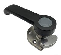 Axorafow Manija de acero para puerta de armario de arroz al vapor, resistente al calor, para electrodomésticos de cocina, armarios ergonómicos de vapor y mariscos, color gris (izquierda)