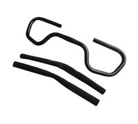 Axorafow Manillar de bicicleta MTB de 580 mm compatible con aleación Touring Butterfly Aluminio Trekking Road Bike Manillar con 2 empuñaduras de esponja de 25,4 mm (manillar + 2 piezas)