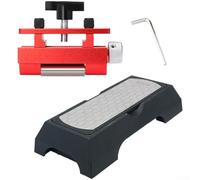 Axorafow Piedra de afilar para carpintería, grano 400 1000, doble cara con plantilla de guía angular para cincel, plano, cuchilla, herramientas manuales, color rojo, 18,8 x 8,6 x 4 cm (B)