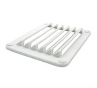 Axorafow Rejilla de ventilación de nailon de grado marino con patrón de rejilla para barcos, yates, caravanas, 141 x 125 mm, resistente a la intemperie (blanco)
