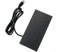 Axorafow Salida 5v Panel solar monocristalino con 2w móvil maniobrable 120x60mm Teléfonos Luces Led Ventiladores y pequeños sistemas domésticos Negro