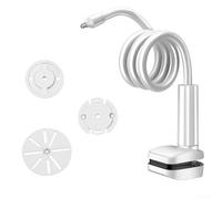 Axorafow Soporte de monitor flexible ajustable de 360° en blanco con brazo de metal ABS, para óptica infantil 8/8Pro, ANMEATE, Pro, Owlet, VAVA para montaje de cuna (0,8 m)