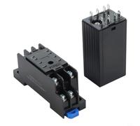 Axorafow Temporizador de pantalla digital 220V con base, retardador de control doble, equipo de fábrica de viviendas resistentes al fuego para PC, farola, automatización