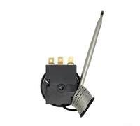 Axorafow Termostato mecánico para refrigerador con control de temperatura modificable capilar de 1500 mm, enfriador de -30.0 °C a 30.0 °C, equipo de refrigeración comercial, color blanco