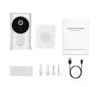 Axorafow Timbre de video inteligente inalámbrico WiFi cámara de seguridad con audio bidireccional PIR detección de movimiento alertas en tiempo real para monitoreo de puerta de jardín resistente a la