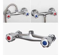 Axorafow Válvula mezcladora de ducha de latón de doble salida de 1,27 cm, acabado cromado, válvula antirreflejo, reparación de fontanería de baño, resistente