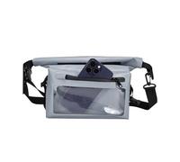 AXPTI Bolsa seca impermeable para kayak, natación, senderismo, barco, flotante, PVC, senderismo, bolsa para teléfono móvil, rafting, bolsa de hombro, Gray, Talla única