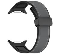 AXPTI Correa de silicona de cuero para Samsung Watch 7 Banda de relojes de bucle de hebilla magnética de ultra banda para relojes Galaxy Watch 7 47 mm Watchs(Gray)