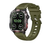 AXPTI For Huawei Smart watch For Xiaomi Military GPS Smart Watch Men Flashlight Compass Waterproof Outdoor Sport Tracker Bluetooth Call Smart watch(Green silicone belt)