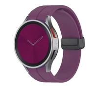 AXPTI Silicone Strap for Samsung Watch 4/5/6 40 44mm 5 Pro 45mm Band Magnetic Buckle Galaxy Watch 4/6Classic 42 43MM 46 47MM Watchbands(Fruit violet,Watch 6 40mm 44mm)