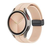 AXPTI Silicone Strap for Samsung Watch 4/5/6 40 44mm 5 Pro 45mm Band Magnetic Buckle Galaxy Watch 4/6Classic 42 43MM 46 47MM Watchbands(Official pink,Watch 6Classic 43 47)