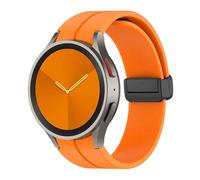 AXPTI Silicone Strap for Samsung Watch 4/5/6 40 44mm 5 Pro 45mm Band Magnetic Buckle Galaxy Watch 4/6Classic 42 43MM 46 47MM Watchbands(Orange,Watch 4Classic 42 46)