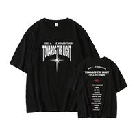 AXQAJL Camisetas TowardsTheLight Tour 2025 Algodón Suelto Unisex(Black,S)
