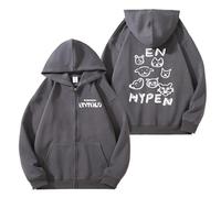 AXQAJL Romance:Untold Album Sudadera con Capucha Algodón Suelto Sudadera Unisex for Hombres Mujeres(A-Pale Gray-Padded,2XL)