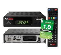 AXRED Atlas X1 - Receptor de satélite HDTV con función de grabación, compatible con HD, Full HD, receptor digital de satélite para antena parabólica, satélite, televisión por satélite, receptor HD