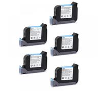 AXRMLVRD Cartucho de Tinta 600DPI Nivel Premier A Secado rápido Ecosolvente Altura de impresión 12. 7 mm Colorido Compatible con la Impresora portátil JS12(Black-5pcs)