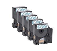 AXRMLVRD Cinta de Etiquetas 45013 45010 45018 45024 12 mm 5 10 Piezas Compatible con LabelManager 160 280 COLORPOP Label Maker(5PK Blue on Clear)