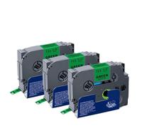 AXRMLVRD Etiquetado de Casete TZe221 de 9mm, 3 Unidades, Compatible con Cinta TZe121 TZe421 TZe521 TZe621 TZe721(Black on Green)