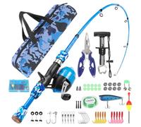 Axrye Caña de Pescar para Niños 150cm, Juego de Pesca para Niños con Carrete y Juego de Cebo, Caña de Pescar Telescópica con Kits Completos, Bolsa de Transporte para Niño