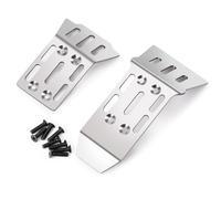 AXspeed Protección contra el empotramiento delantero y trasero de acero inoxidable, armadura de chasis, protección de eje, protección para Arrma 1/18 Granit Grom RC Auto