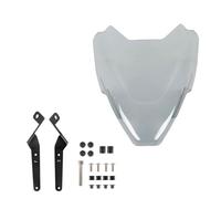 AXTAZS Compatible con Ducati para V4S 2020 2021 2022 2023 2024 para V2 2022-2024 Deflector De Viento para Parabrisas De Motocicleta Visera De Parabrisas Parabrisas Deflector Viento(Light Gray)
