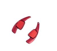 AXTAZS Compatible Con Para Q7 2016 2017 2018 2019 2020 2021 2022 2023 Cubierta De Fibra Carbono Para Palanca De Cambios De Coche Extensión De Palanca De Cambios Volante Paleta de cambio de coche(Red)