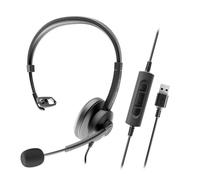 Axtel AXH-ACEUCM Auriculares Alámbrico Diadema USB-C / USB-A Negro