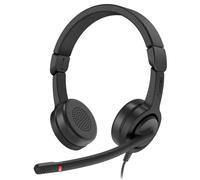 Axtel Voice UC40 DUO NC Auriculares USB Negro/Naranja