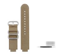 AXTGBHL 16 mm Ajuste for casio ga900 ga700 GA-110 GA-100 GA-120 Correa de reloj transpirable Ajuste for G-SHOCK correa de nailon Pulsera con hebilla de acero inoxidable(Khaki Silver Buckle)