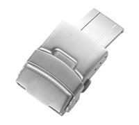AXTGBHL 18 mm 20 mm 22 mm 24 mm 304L Botón de acero inoxidable Cierre de buzo Correa de reloj Hebilla fundida sólida Apto for Seiko Apto for hebilla de reloj Citizen(Silver,22mm)