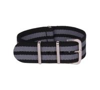 AXTGBHL 18 mm 20 mm 22 mm 24 mm Multi Color Negro Gris Tela deportiva del ejército Correa de reloj de nailon Accesorios Bandas Cinturón con hebilla(24mm)