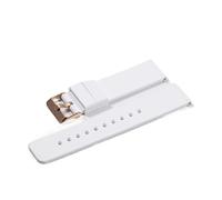 AXTGBHL 18 mm 20 mm 22 mm de 24 mm Caja de silicona Hebilla plegable Ajuste for Samsung Fit for Galaxy Watch Gear S2 S3 Banda de correa de brazalete de goma de liberación rápida(White-RG,22mm)