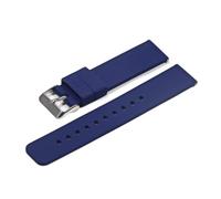 AXTGBHL 18 mm 20 mm 22 mm de 24 mm Caja de silicona Hebilla plegable Ajuste for Samsung Fit for Galaxy Watch Gear S2 S3 Banda de correa de brazalete de goma de liberación rápida(Navy blue-S,14mm)