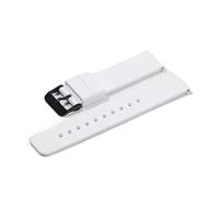AXTGBHL 18 mm 20 mm 22 mm de 24 mm Caja de silicona Hebilla plegable Ajuste for Samsung Fit for Galaxy Watch Gear S2 S3 Banda de correa de brazalete de goma de liberación rápida(White-B,20mm)