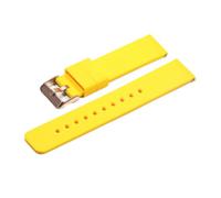 AXTGBHL 18 mm 20 mm 22 mm de 24 mm Caja de silicona Hebilla plegable Ajuste for Samsung Fit for Galaxy Watch Gear S2 S3 Banda de correa de brazalete de goma de liberación rápida(Yellow-RG,22mm)