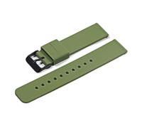 AXTGBHL 18 mm 20 mm 22 mm de 24 mm Caja de silicona Hebilla plegable Ajuste for Samsung Fit for Galaxy Watch Gear S2 S3 Banda de correa de brazalete de goma de liberación rápida(ArmyGreen-BK,16mm)