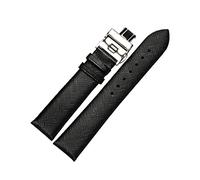 AXTGBHL 18 mm 20 mm 22 mm líneas de cuero delicado hebilla de mariposa for gris verde marrón negro for AR1793 1795 1722 AR5905 AR1863 Herramienta(Black sliver,20mm)