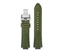 AXTGBHL 1853 Apto for Reloj Tissot for Hombre Super Player Serie PRX T137.410 Correa de Reloj de Nailon modificada 26-12mm Correa de Reloj de Boca Convexa(Army Green Folding)