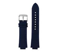 AXTGBHL 1853 apto for reloj Tissot for hombre Super Player serie PRX T137.410 correa de reloj de nailon modificada 26-12mm correa de reloj de boca convexa(Blue silver pin)
