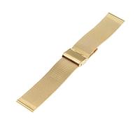 AXTGBHL 18mm 20mm reloj de relojes milanés hombres mujer reloj de reloj de acero inoxidable pulsera con herramienta de la barra de primavera apta for DW(Gold,18mm)