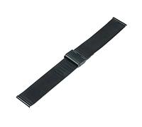 AXTGBHL 18mm 20mm reloj de relojes milanés hombres mujer reloj de reloj de acero inoxidable pulsera con herramienta de la barra de primavera apta for DW(Schwarz,18mm)