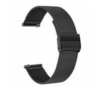 AXTGBHL 2 2mm Correa de metal GT / GT2 46mm Honor Magic Smart Band Pulsera Correas de acero inoxidable Pulsera Correa Fit for Huawei Watch Fit for TicWatch Pro(Schwarz)